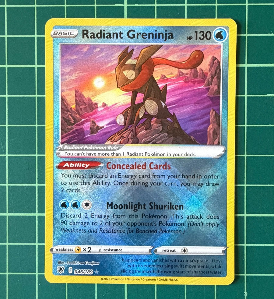 Radiant Greninja 046/189 Radiant Rare Pokemon TCG ASR ENG NM