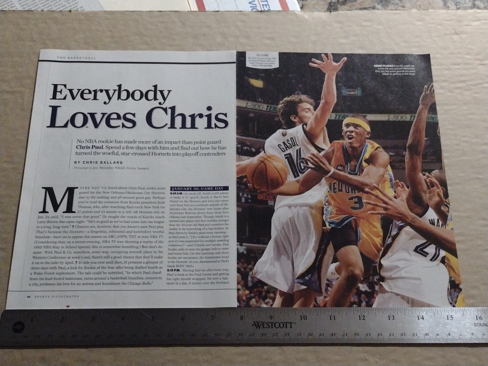 2006-Sports Illustrated Article- Everybody Loves Chris-Rookie Chris Paul-4 Pages