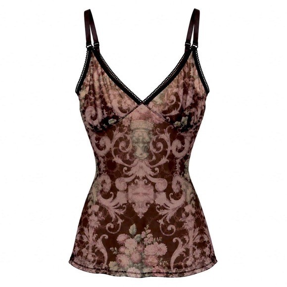 Cavalli Vintage Mesh Baroque Tank RARE