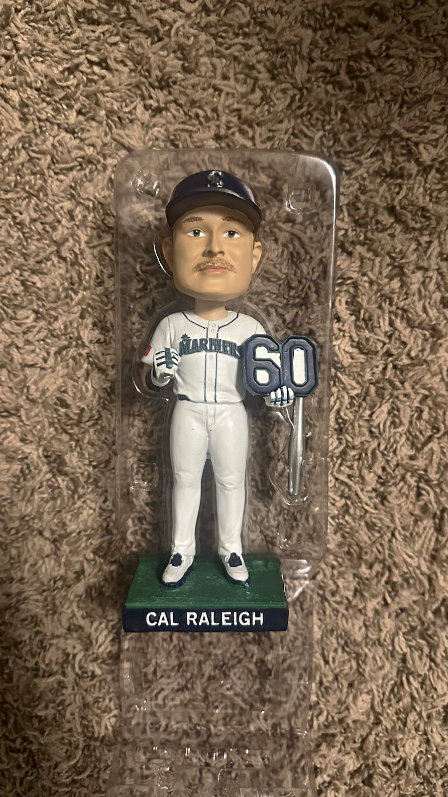 BDA Sports Cal Raleigh 60 Home Runs Bobblehead MLB Seattle Mariners Alaska