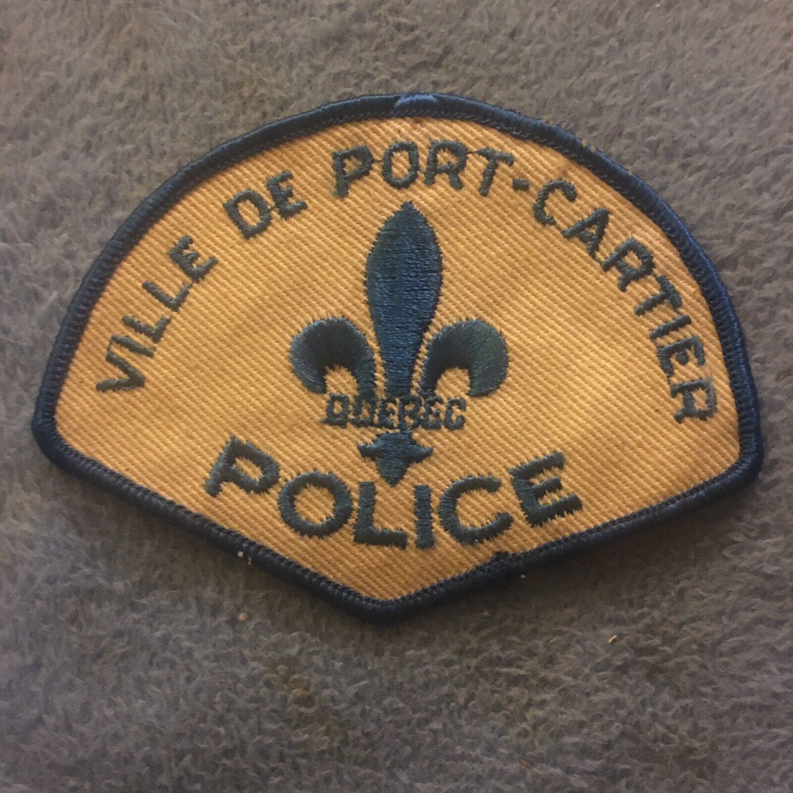 😎 Vintage Rare Ville De Port-Cartier Police Shoulder Embroidered Sew-On Patch