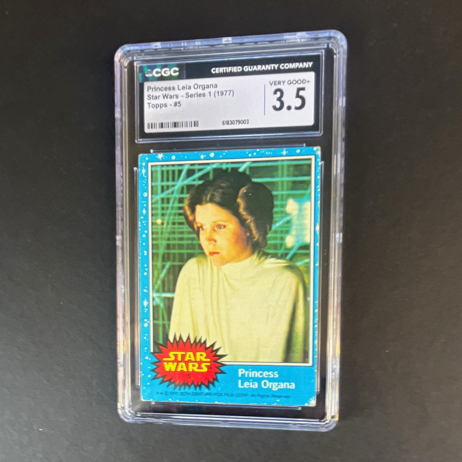 Topps 1977 Star Wars Series 1 Base Set #5 Princess Leia Organa CGC 3.5 Card Topps 1977 Star Wars Series 1 Base Set #5 Princess Leia Organa CGC 3.5 Card