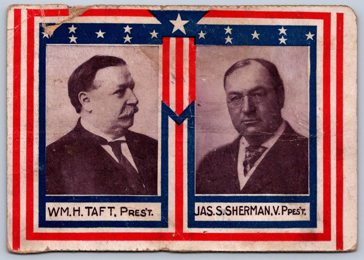 DS1/ Patriotic Postcard c1910 Rare President William H. Taft Sherman 168