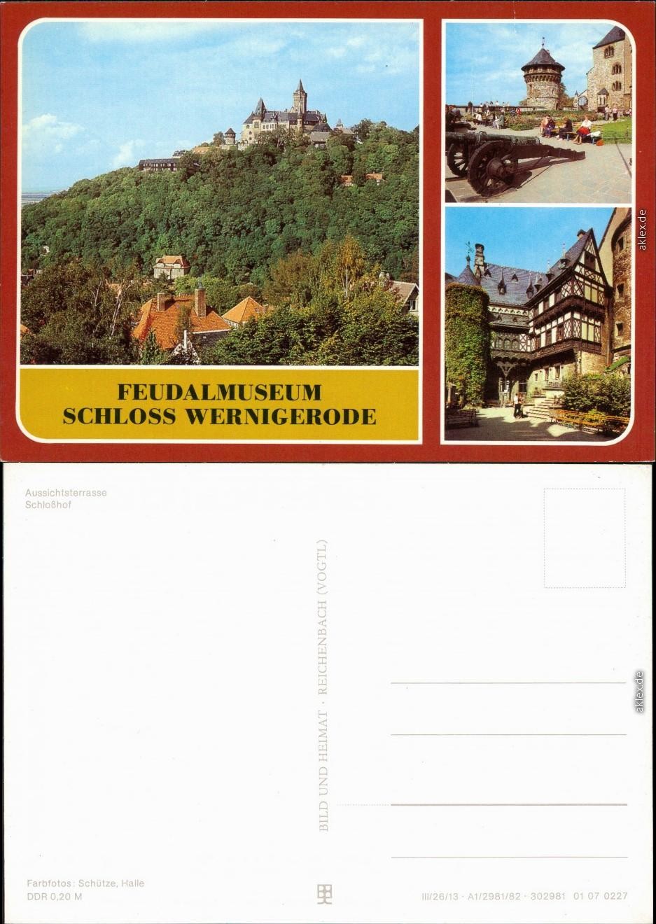 Wernigerode viewing terrace, castle courtyard 1982