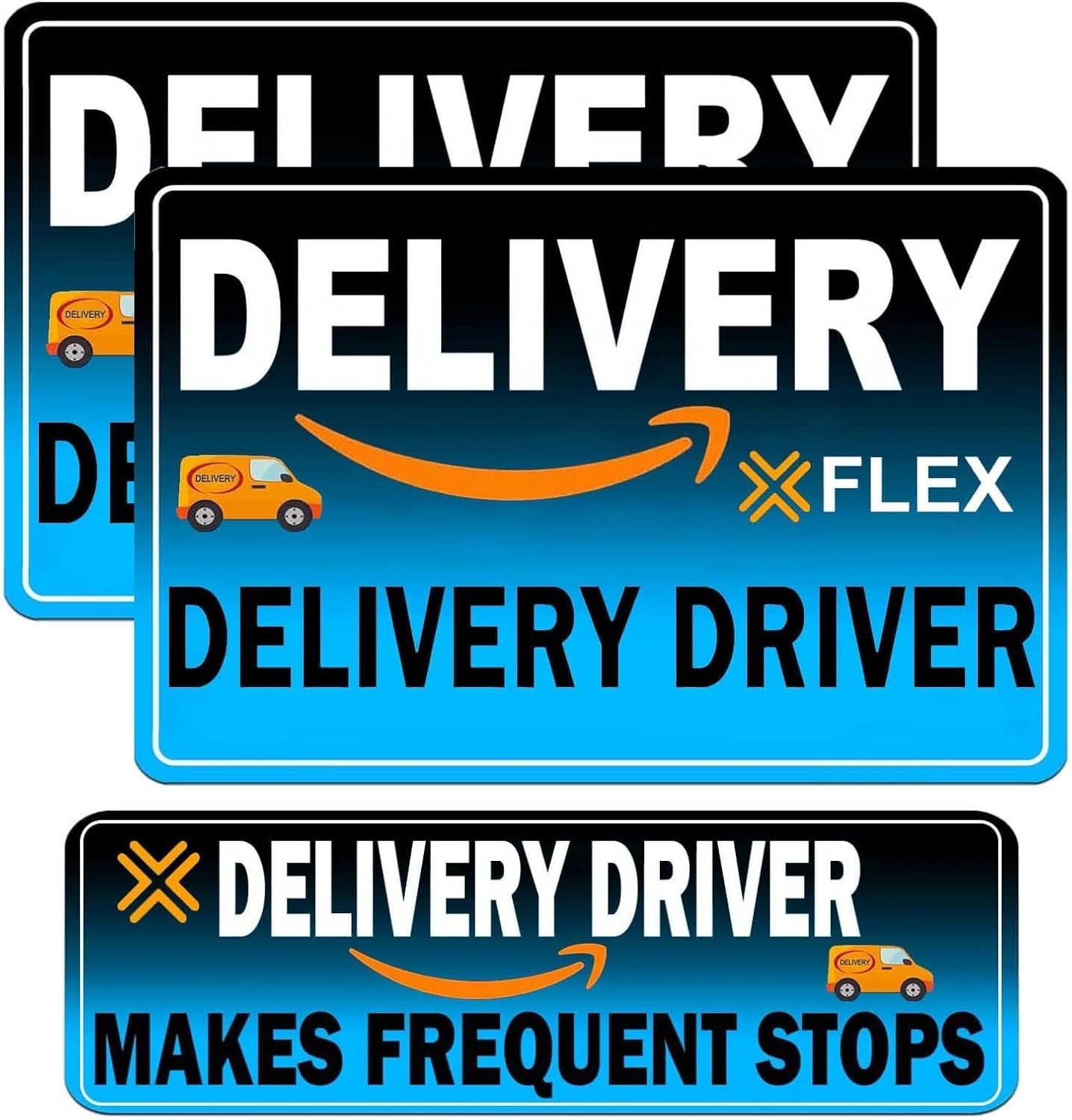 Flex Delivery Driver Car Magnet, 3PCS Frequent Stops Removable Set, Delivery ...