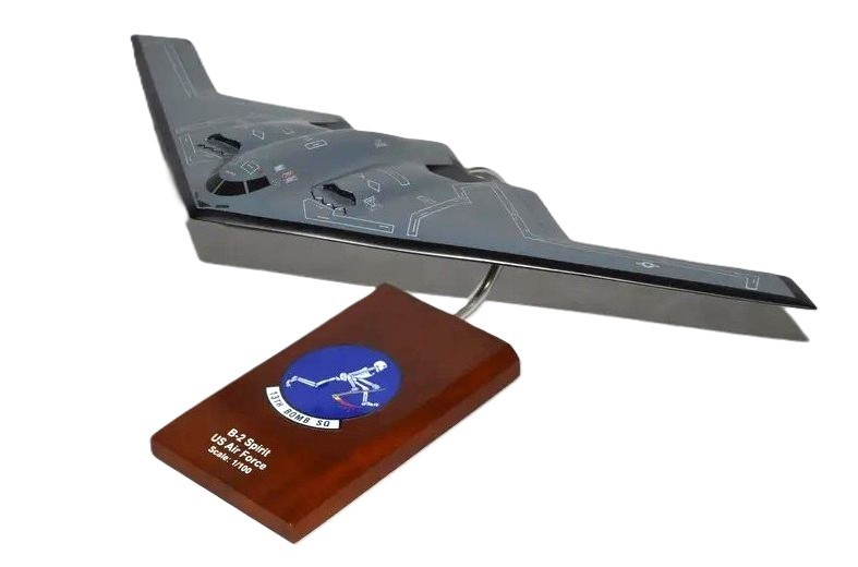 USAF B-2 Spirit Stealth Bomber 13th BS Whiteman AFB Desk Model 1/100 SC Airplane