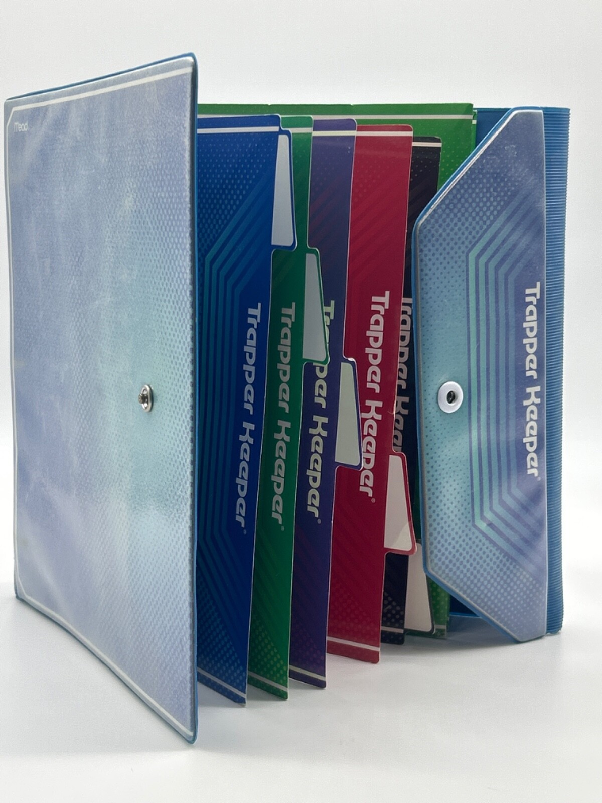 trapper keeper by mead Blue with 5 dividers and 1 folder
