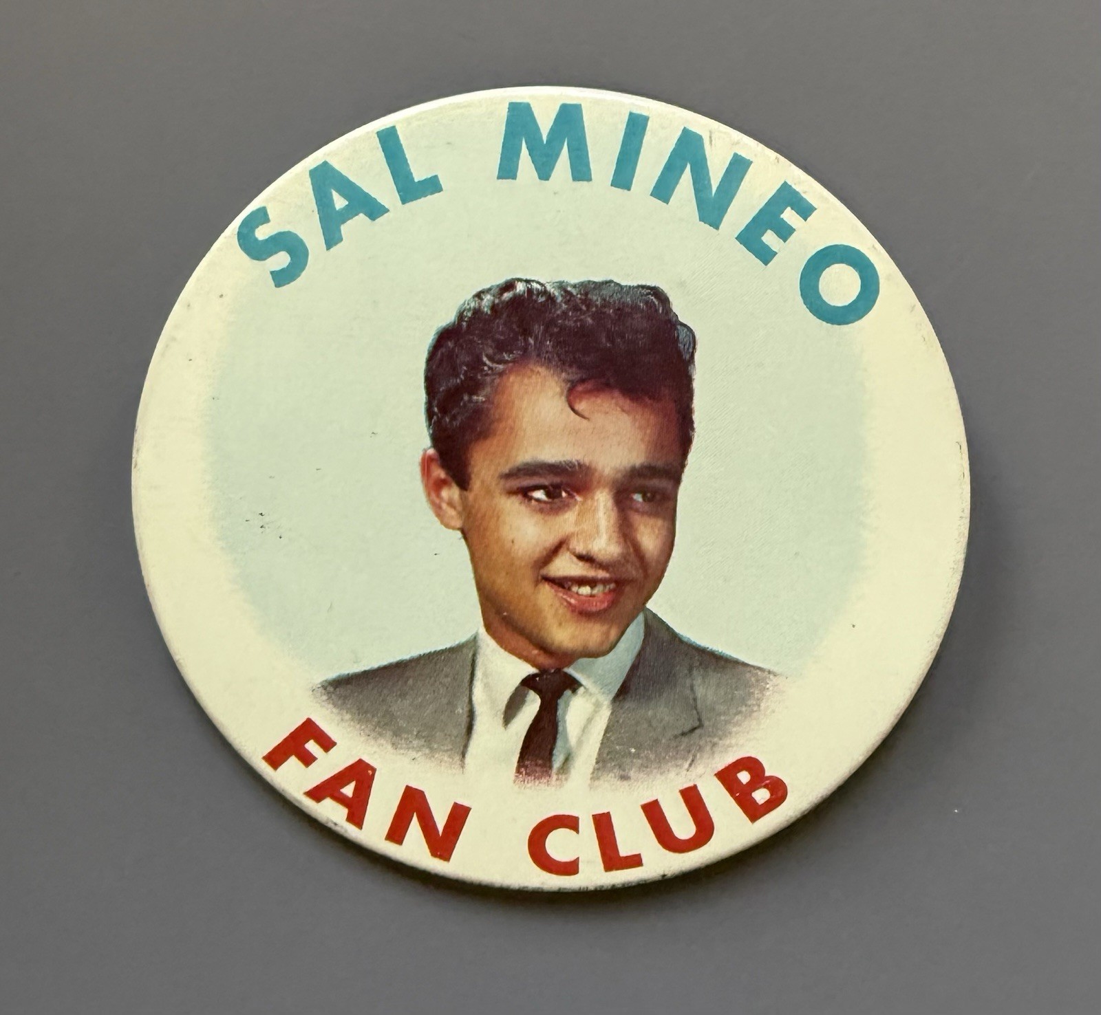 A Vintage 1950s Sal Mineo Fan Club Celluloid Pinback Button