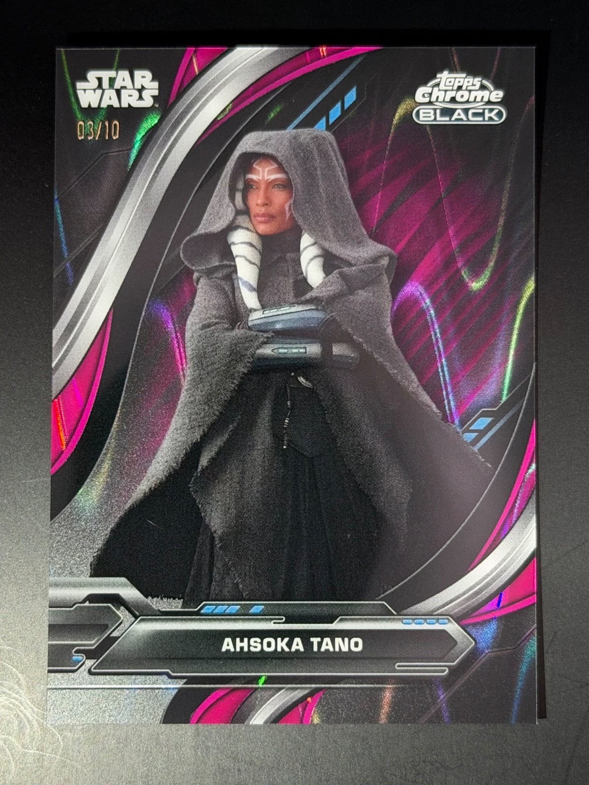 2024 Topps Star Wars Chrome Black - Ahsoka Tano Magenta Raywave /10