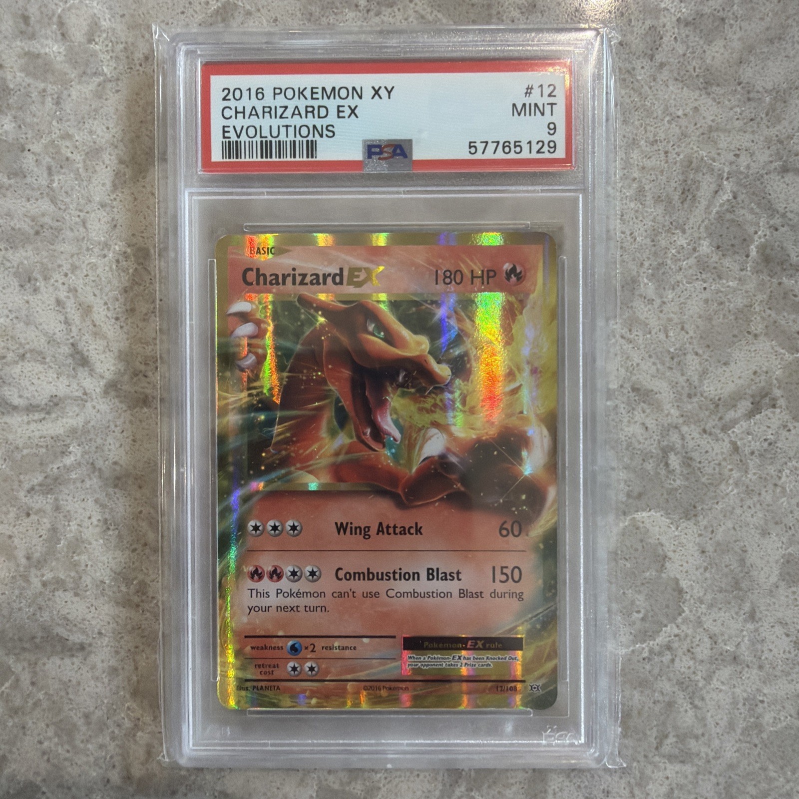 Pokemon XY Evolutions Charizard-EX  Holo Card 12/108 PSA 9 Mint 