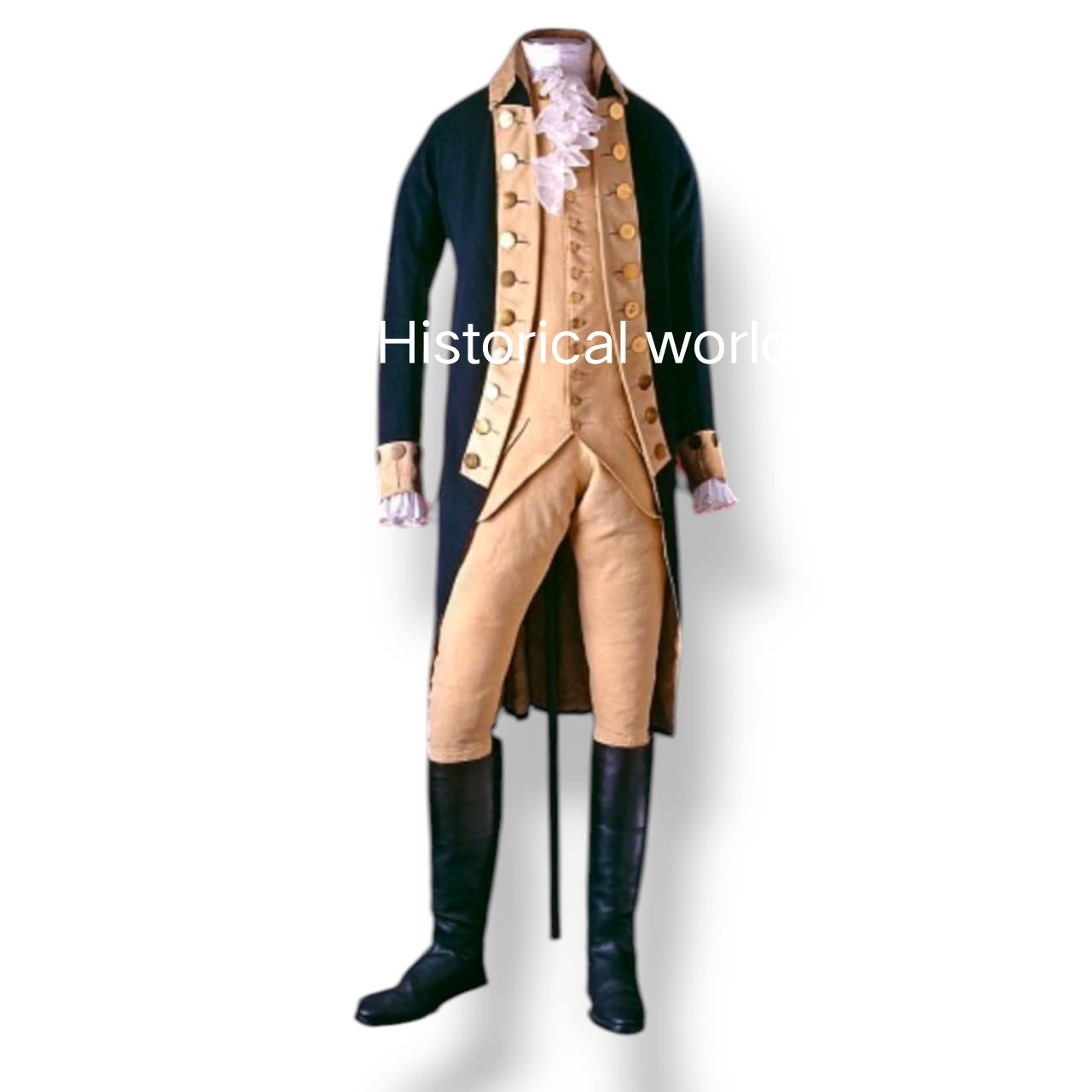 New Navy Blue George Washingtons General Revolution War Wool Men Coat Fast Ship