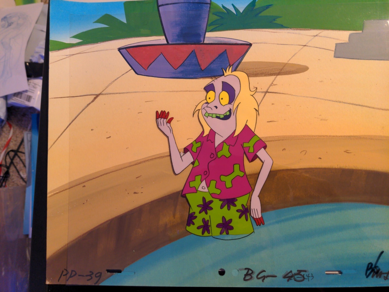 Beetlejuice Animation Cels cartoons production art Background 1989 VINTAGE I1