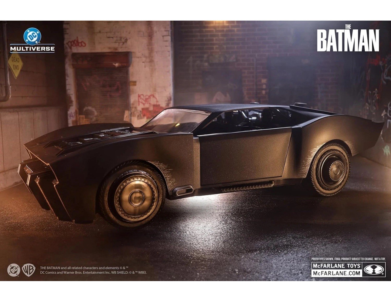 McFarlane DC Multiverse Batmobile (The Batman) Vehicle Gold Label In Hand