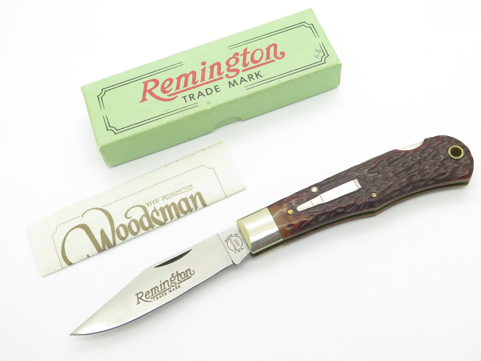 Vintage 1984 Remington R1303 Lockback Bullet USA Delrin Folding Pocket Knife
