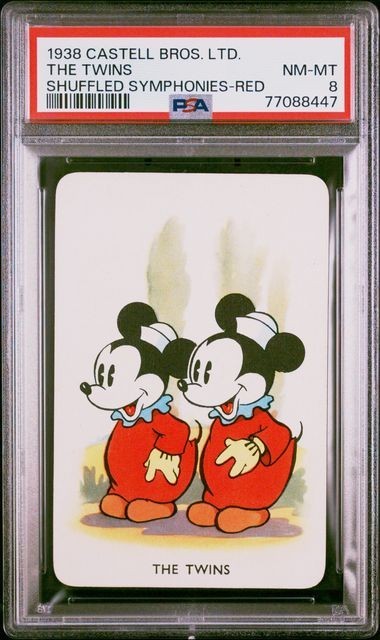 PSA 8 1938 CASTELL BROS. LTD. SHUFFLED SYMPHONIES THE TWINS RED MINT