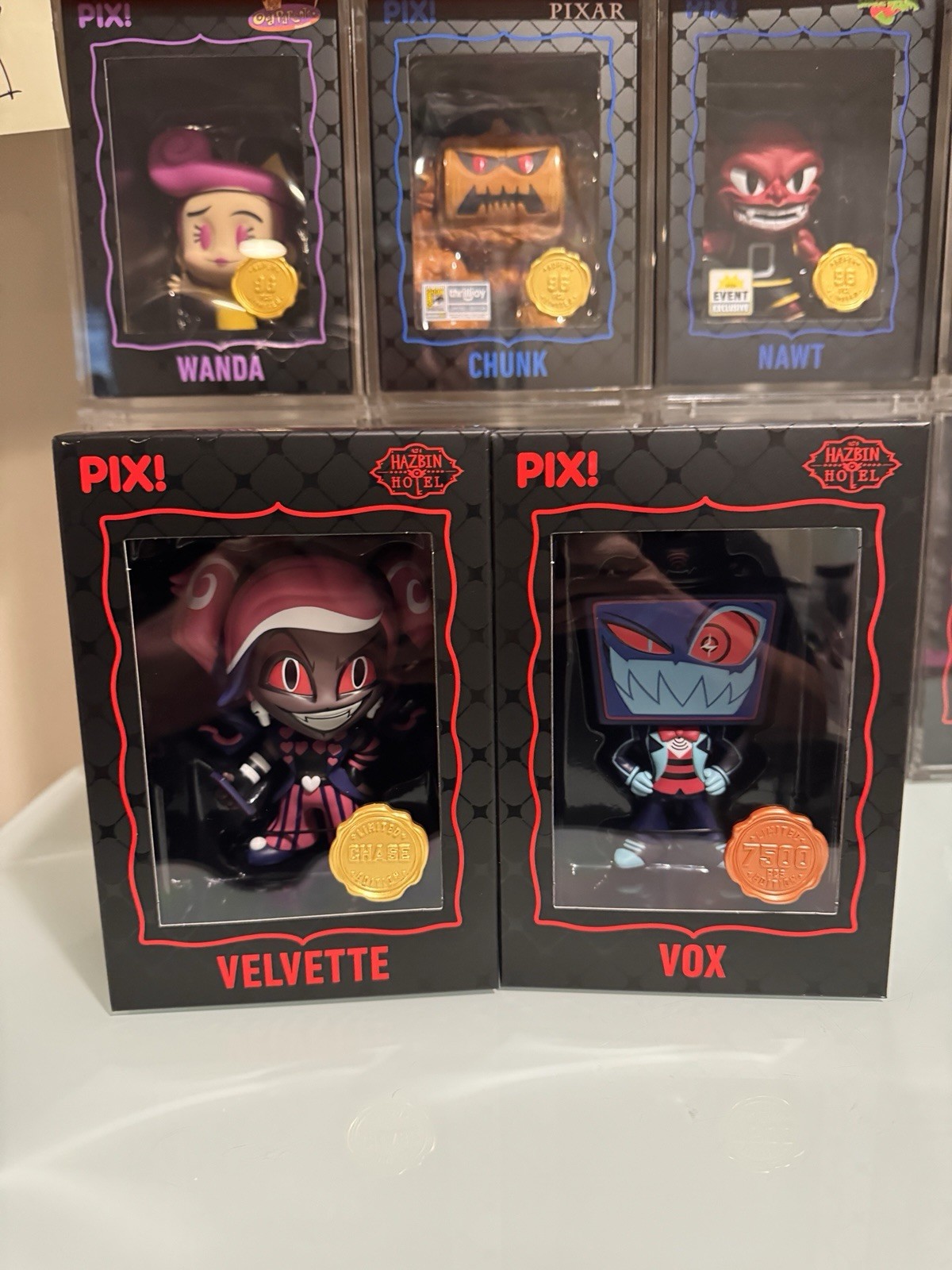 Thrilljoy PIX Hazbin Hotel Figure Hero Vox And Chase Velvette Bundle