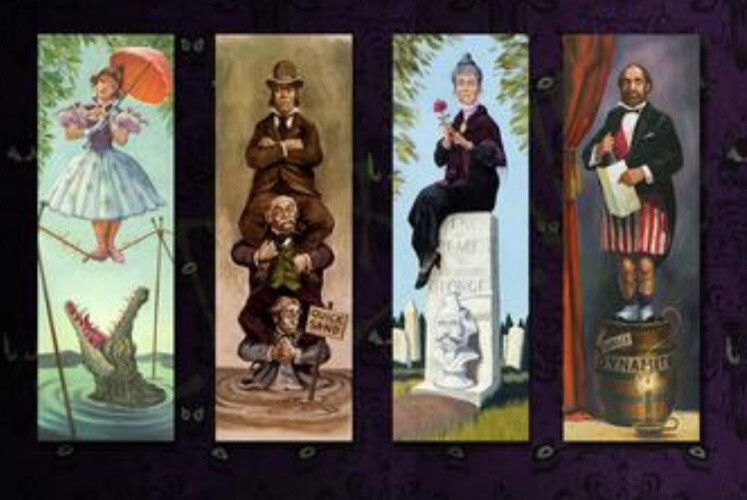 HUGE Set 4 Haunted Mansion Stretching Room Disney Posters 12” x 36” each, thick