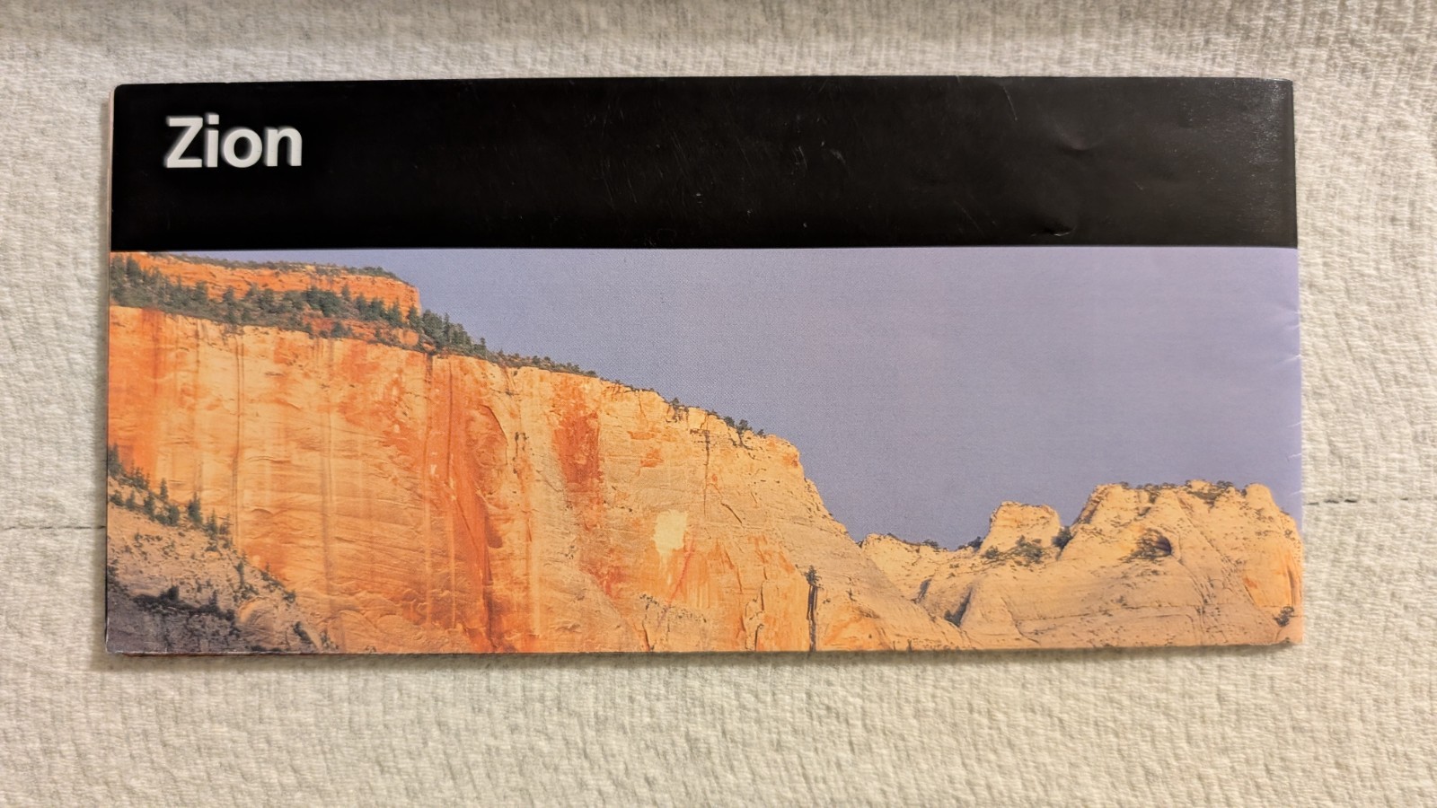 Zion National Park Pocket Map Unigrid Brochure Newest Version NPS 2026 Utah