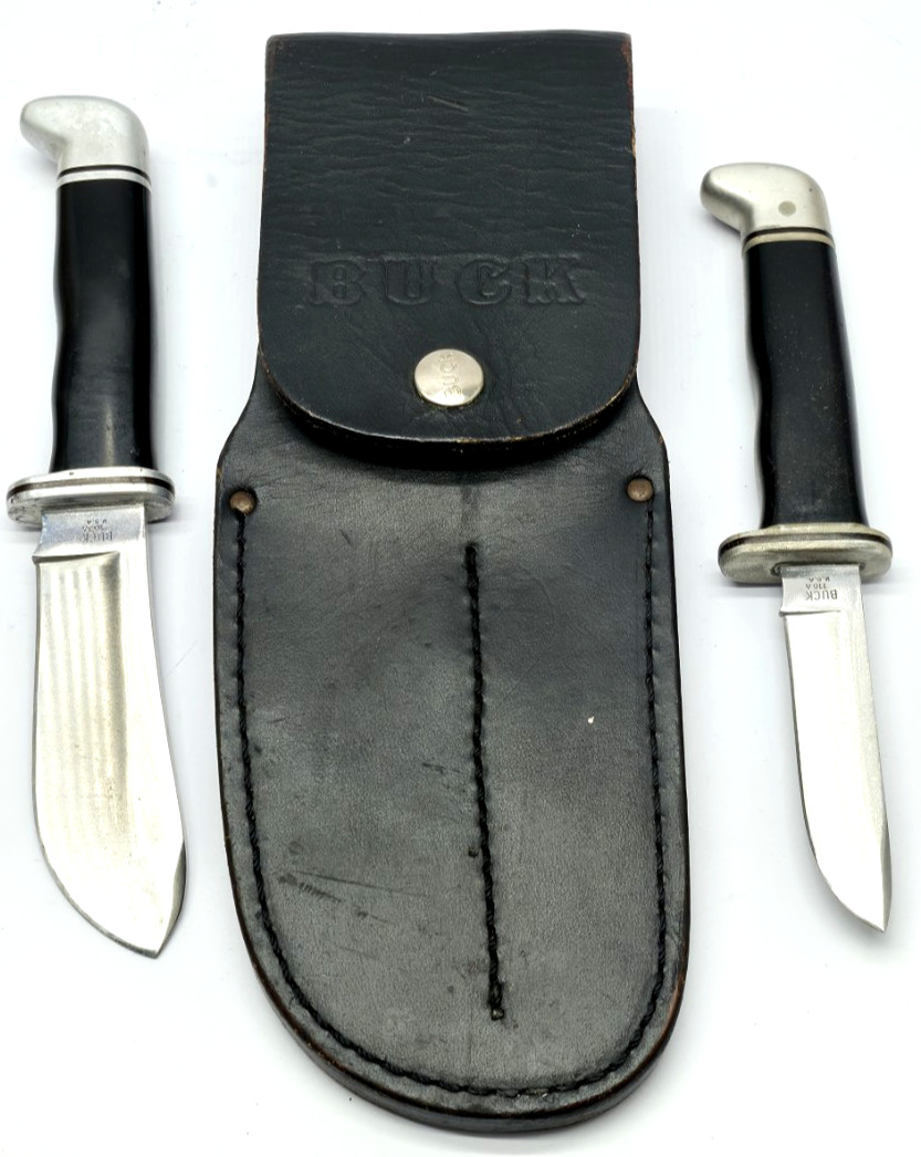Lot of 3 Pieces Buck Knife. 103A, 115A with Double Sheath 117