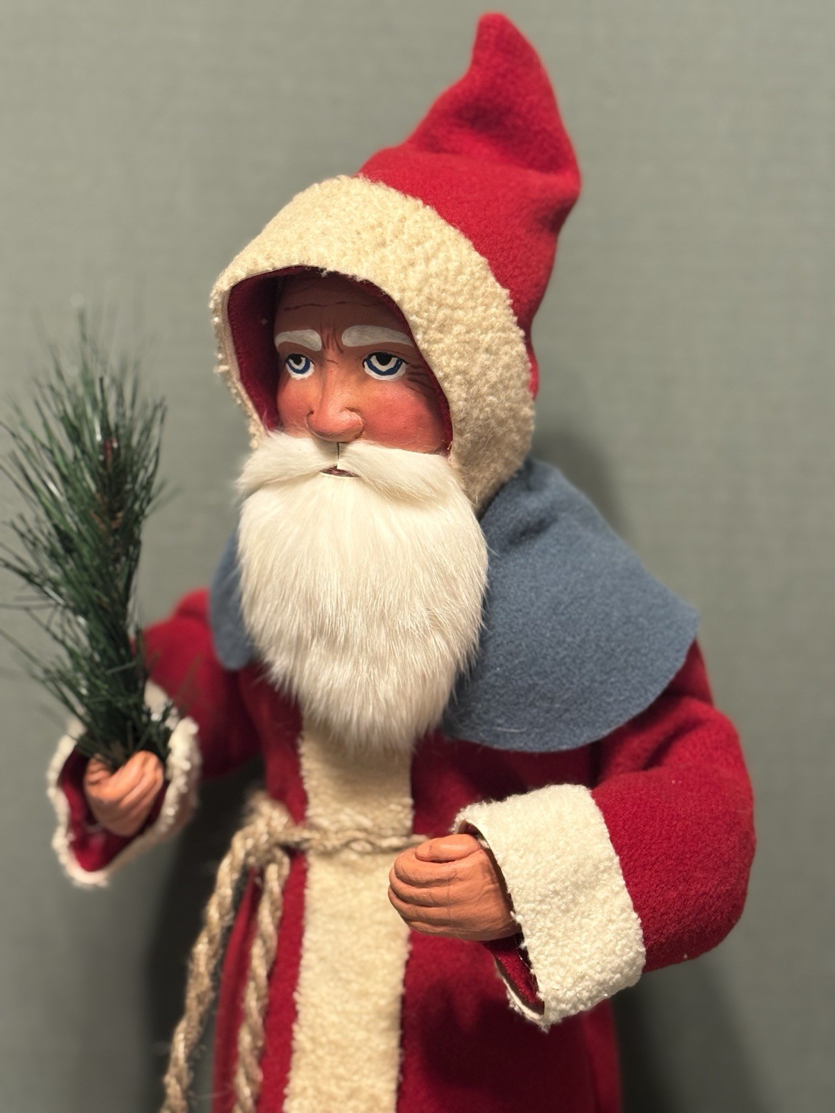 Vintage German Collection 16”Papier-Mache Candy Container Belsnickel Santa