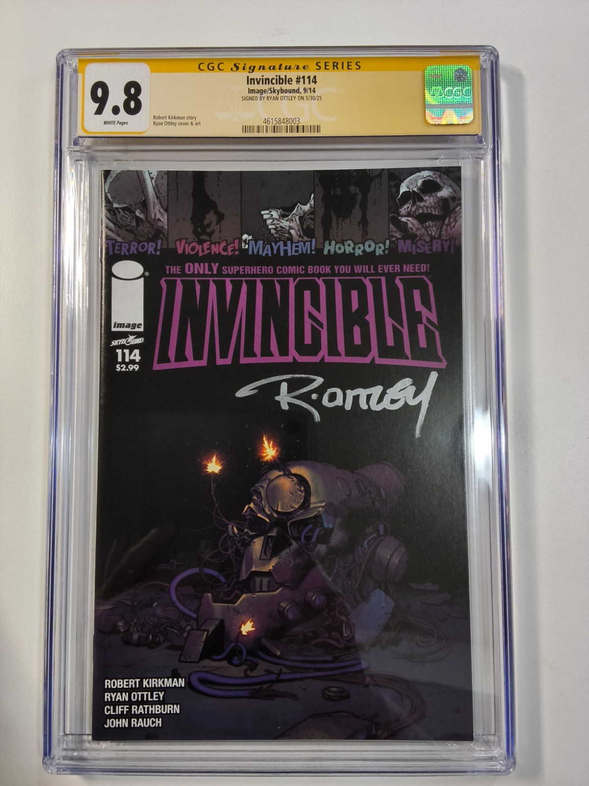 Invincible #114 CGC Signature Series 9.8 Signed Ottley