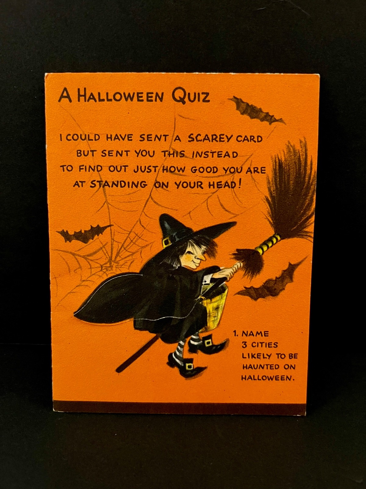 Vtg Halloween Pop Up Greeting Card \