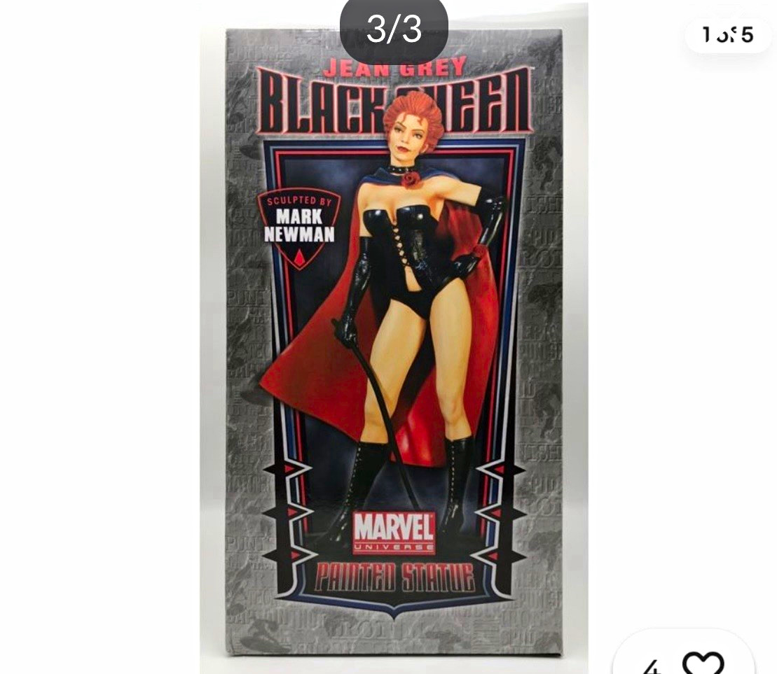 Bowen Designs Marvel Jean Grey Black Queen Statue 13 in Removable Cape 2008