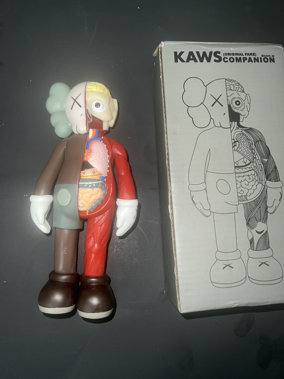 Medicom Toy KAWS Companion Dissected gray Open Edition Vinyl Figure 8 in Medicom Toy KAWS Companion Dissected gray Open Edition Vinyl Figure 8 in