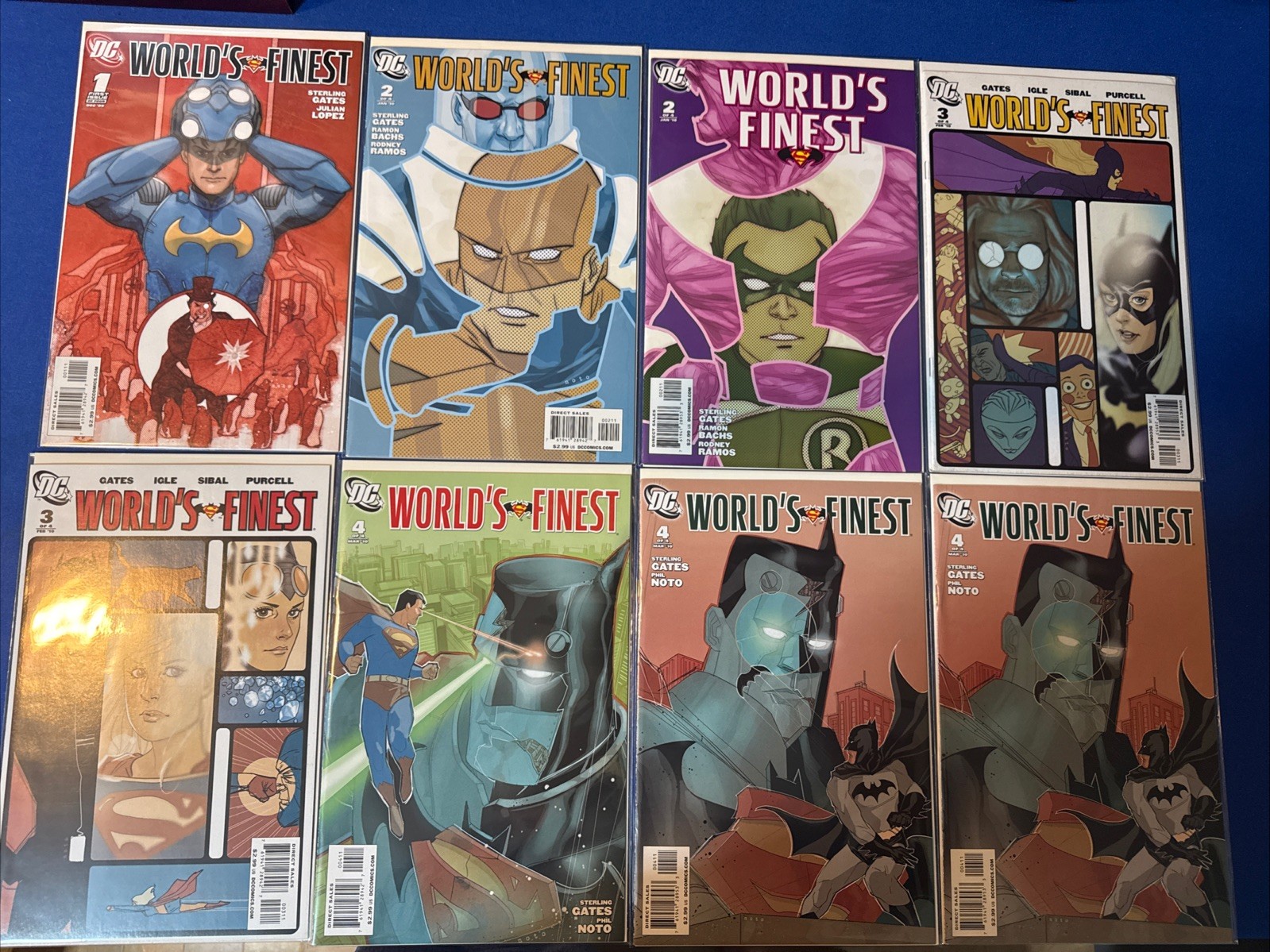 World\'s Finest #1-4 Complete Set + 4 Phil Noto Cover B Variants (DC, 2009) NM