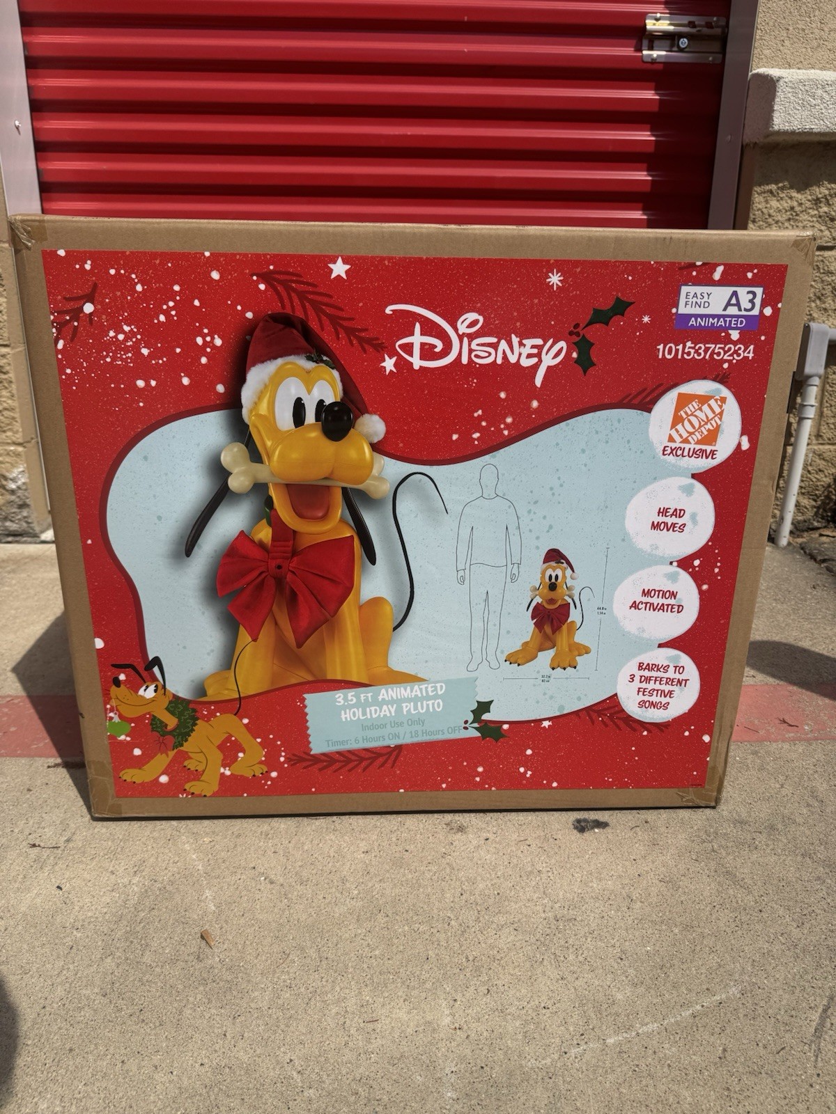 Disney 3.5 Ft Animated Pluto Holiday Christmas Animatronic 2026 BRAND NEW IN BOX
