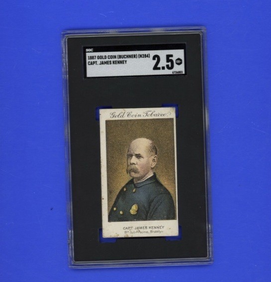 1887 N284 Buchner Tobacco Card - Gold Coin Police Captains - Capt. James Kennedy