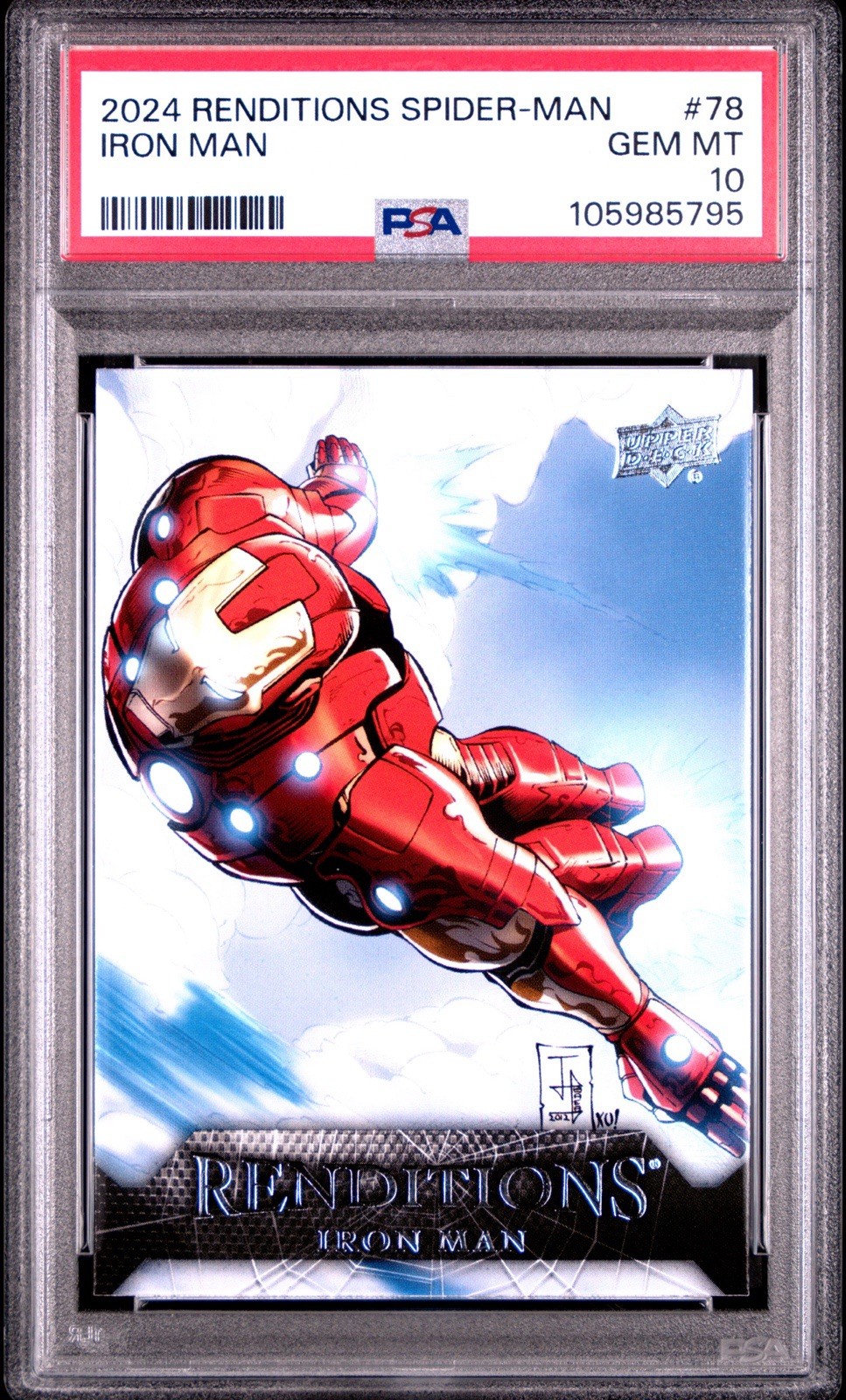 2024 Upper Deck Marvel Renditions Spider-Man, Iron Man #78 - PSA 10