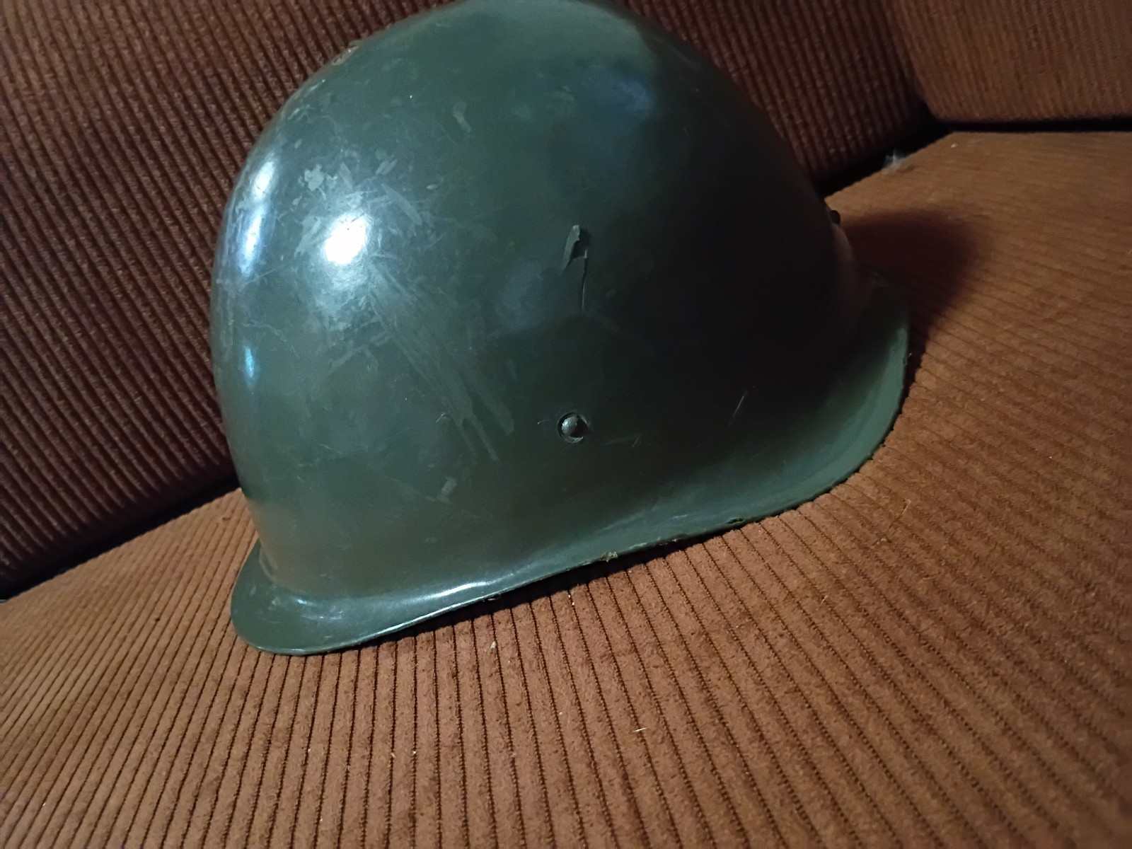 Soviet Era Helmet With Liner & Chinstrap