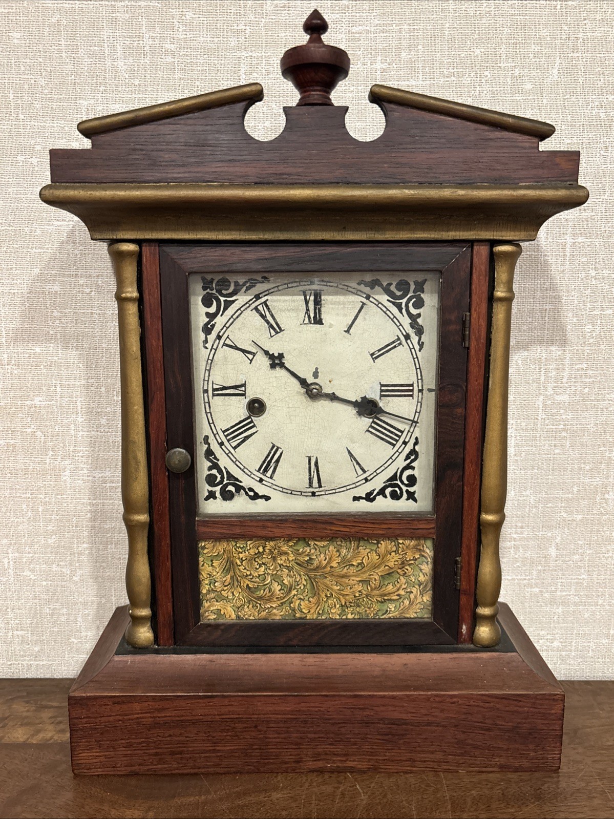 Antique Waterbury Clock Co. Ruby Model Cottage Clock - Runs
