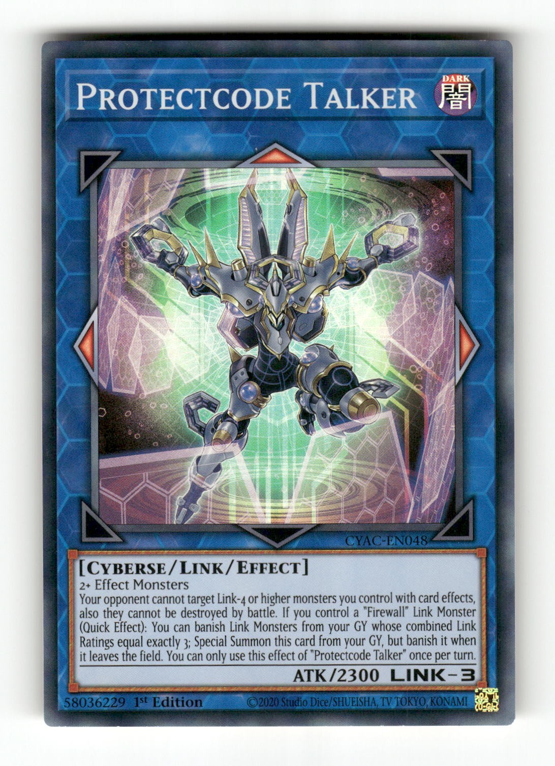 Protectcode Talker CYAC-EN048 Super Rare Yu-Gi-Oh 1st Edition NM