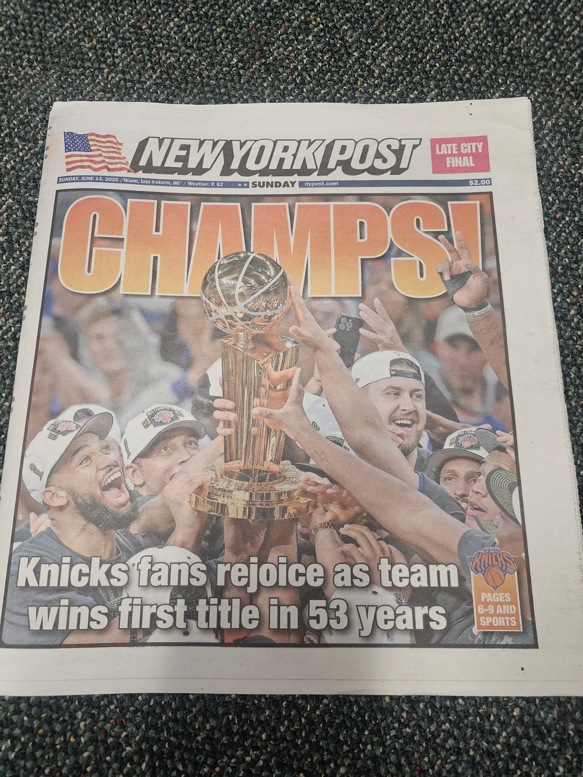 NY KNICKS WIN NBA FINALS 