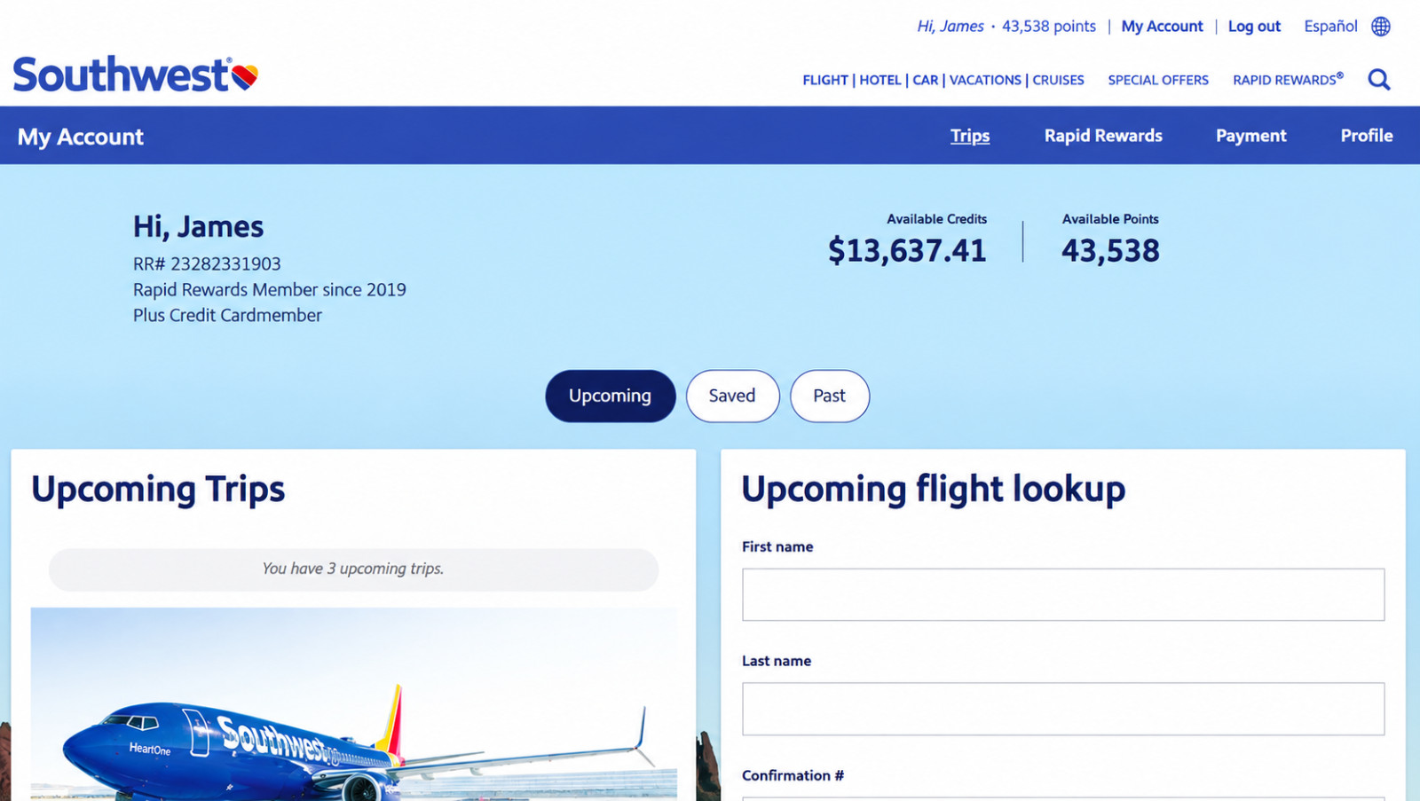  Southwest Airlines $100-10k Transferable Flight Credit- Fast Transfer