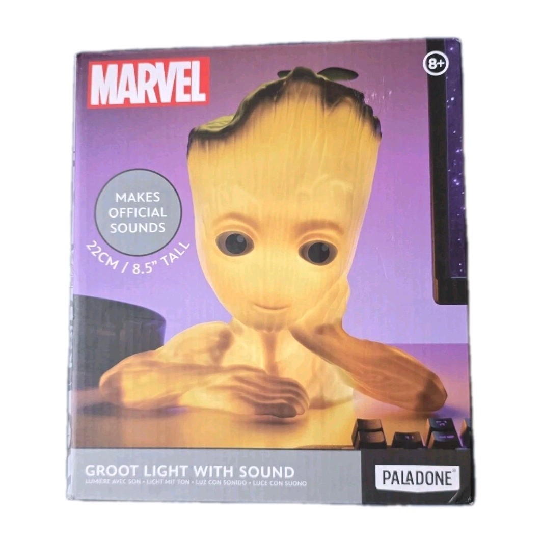 Groot Light Desk Lamp Figure MARVEL Guardians Galaxy RARE NIB LED Sound-Paladone