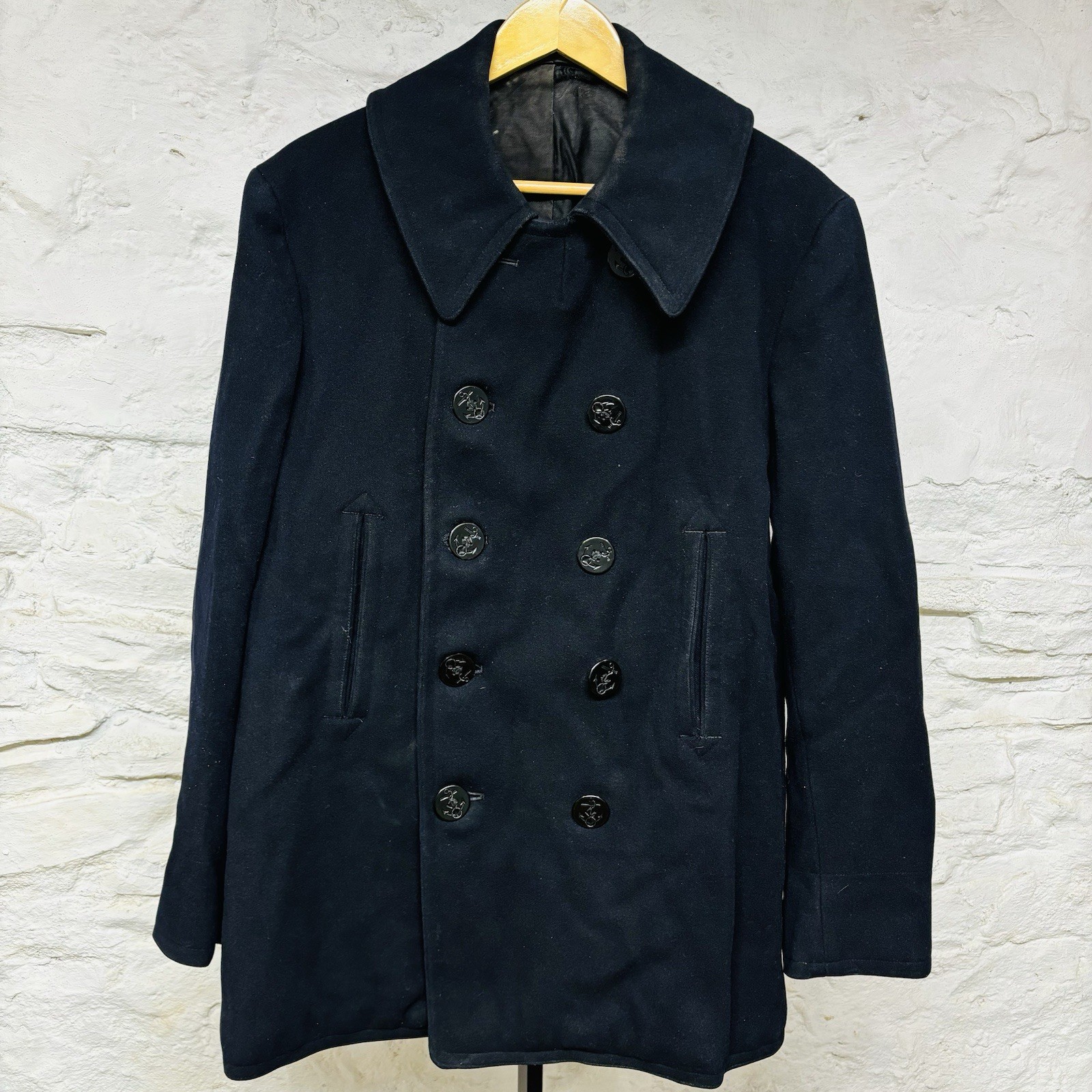 Pre-WWII Naval Clothing Factory 10 Button US Navy Wool Peacoat 1930s Vintage
