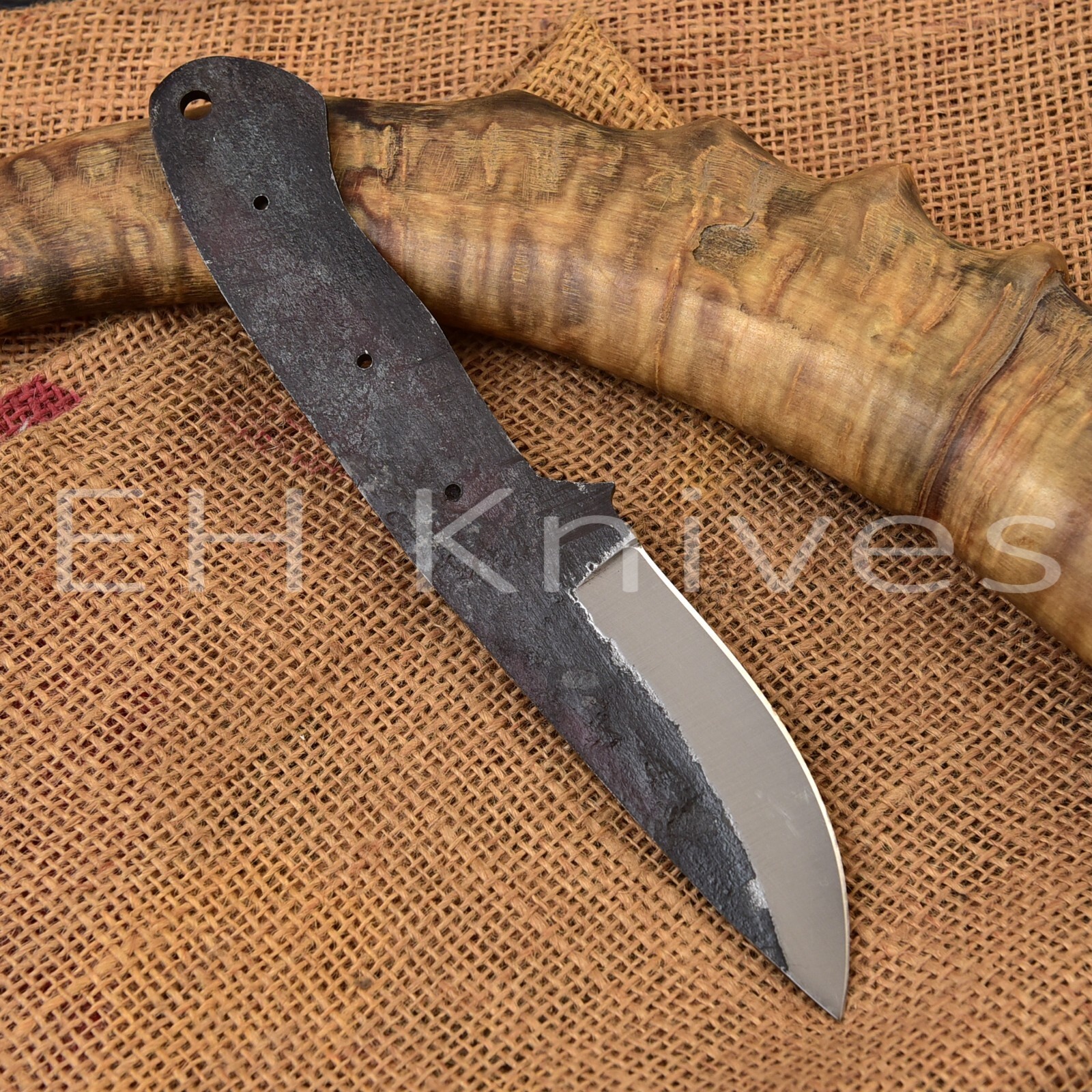 8 INCH CUSTOM FORGED 1095 CARBON STEEL HUNTING SKINNING BLANK BLADE KNIFE   225