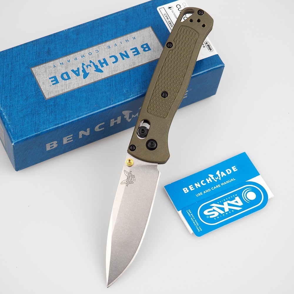 Benchmade 535-cstm Bugout Green Grivory Handle S30V AXIS® Lock Folding Knives