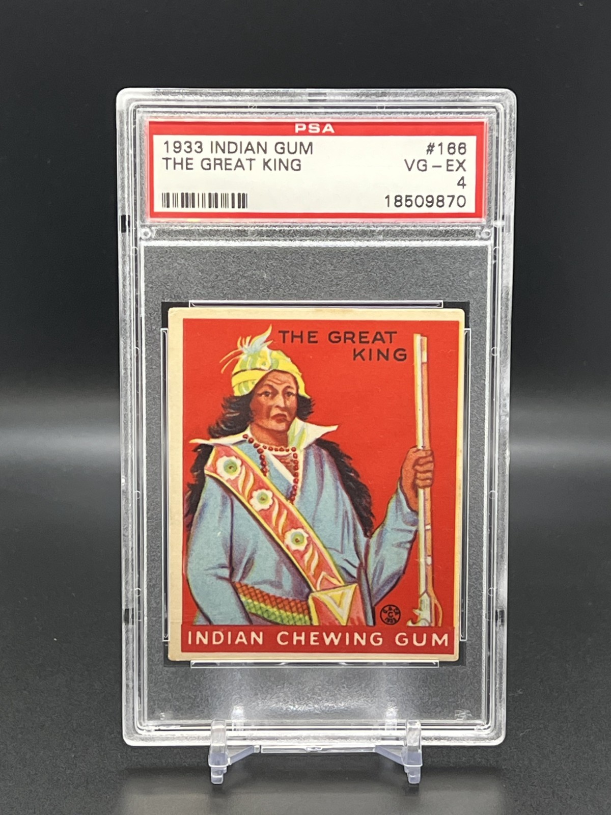 1933 Goudey Indian Gum The Great King #166 Graded PSA 4 **Rare** *BNB* 1933 Goudey Indian Gum The Great King #166 Graded PSA 4 **Rare** *BNB*