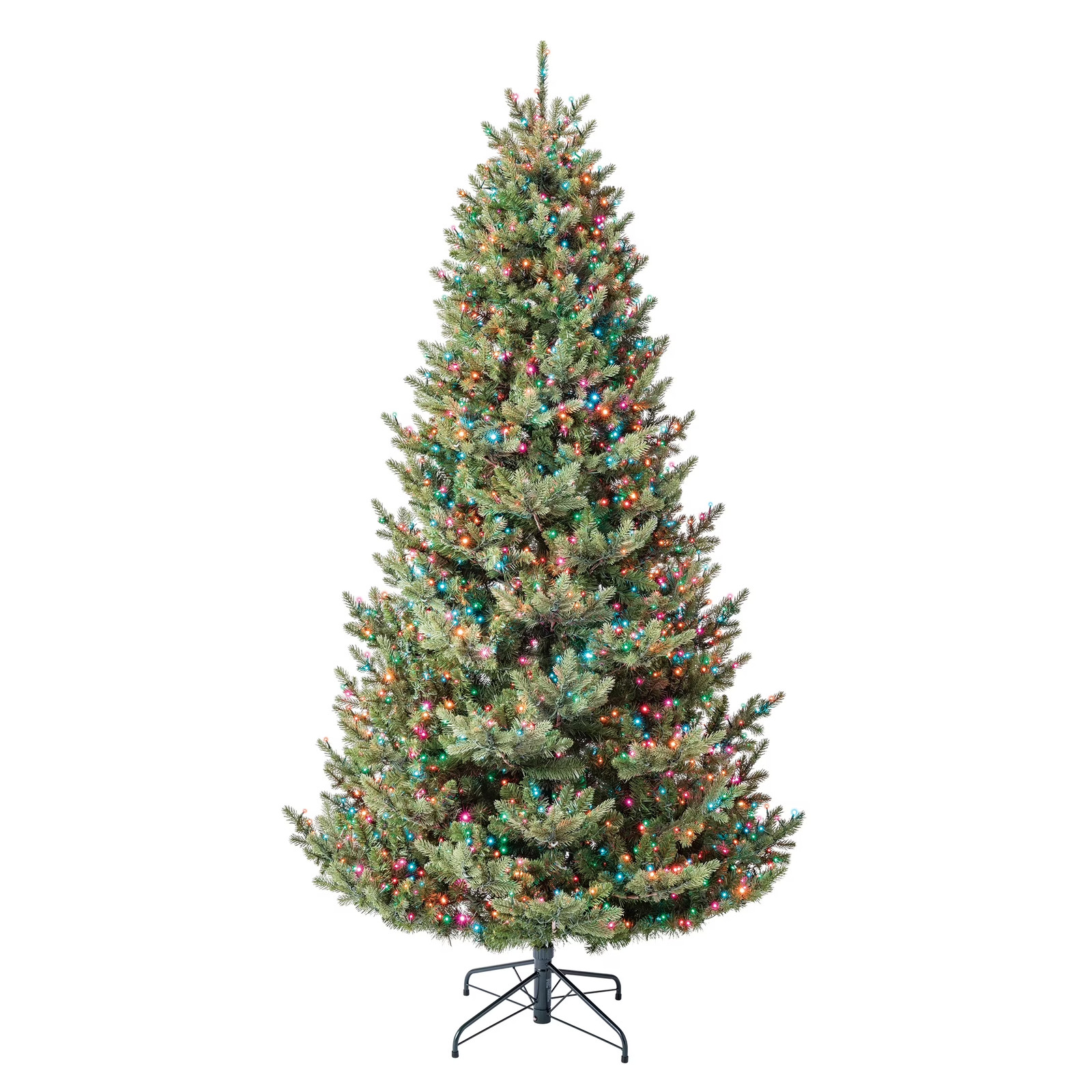 My Texas House 6.5' Pre-Lit Grand Spruce Green Artificial Christmas Tree with Lu