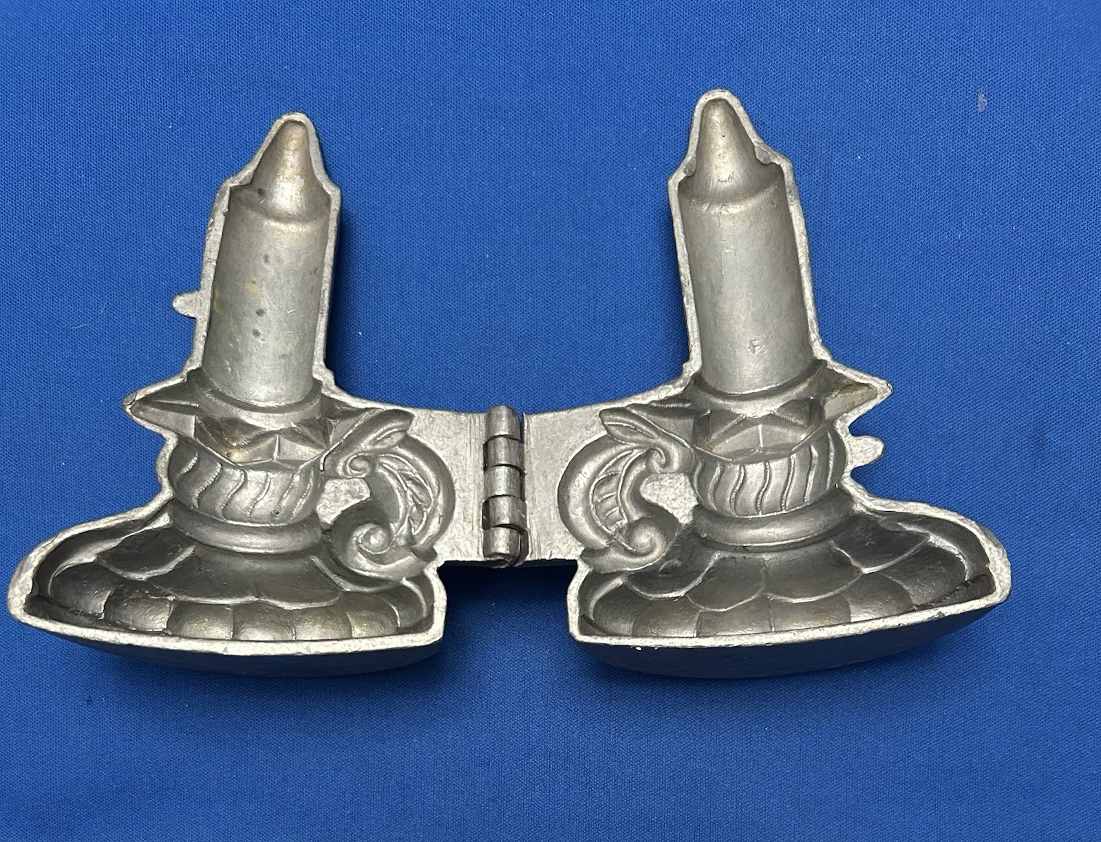 Antique Pewter Ice Cream Mold #207 CANDLESTICK, TO ILLUMINATE by Krauss