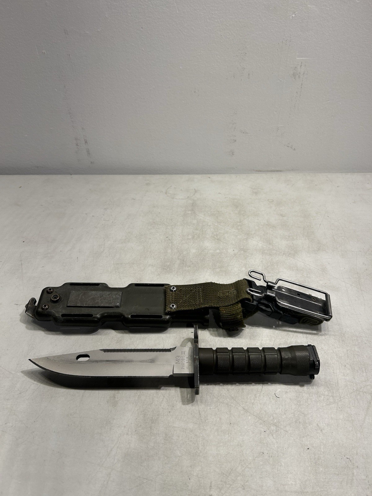 PHROBIS III US M9 Military Fixed Blade with Scabbard Case Sheath #60