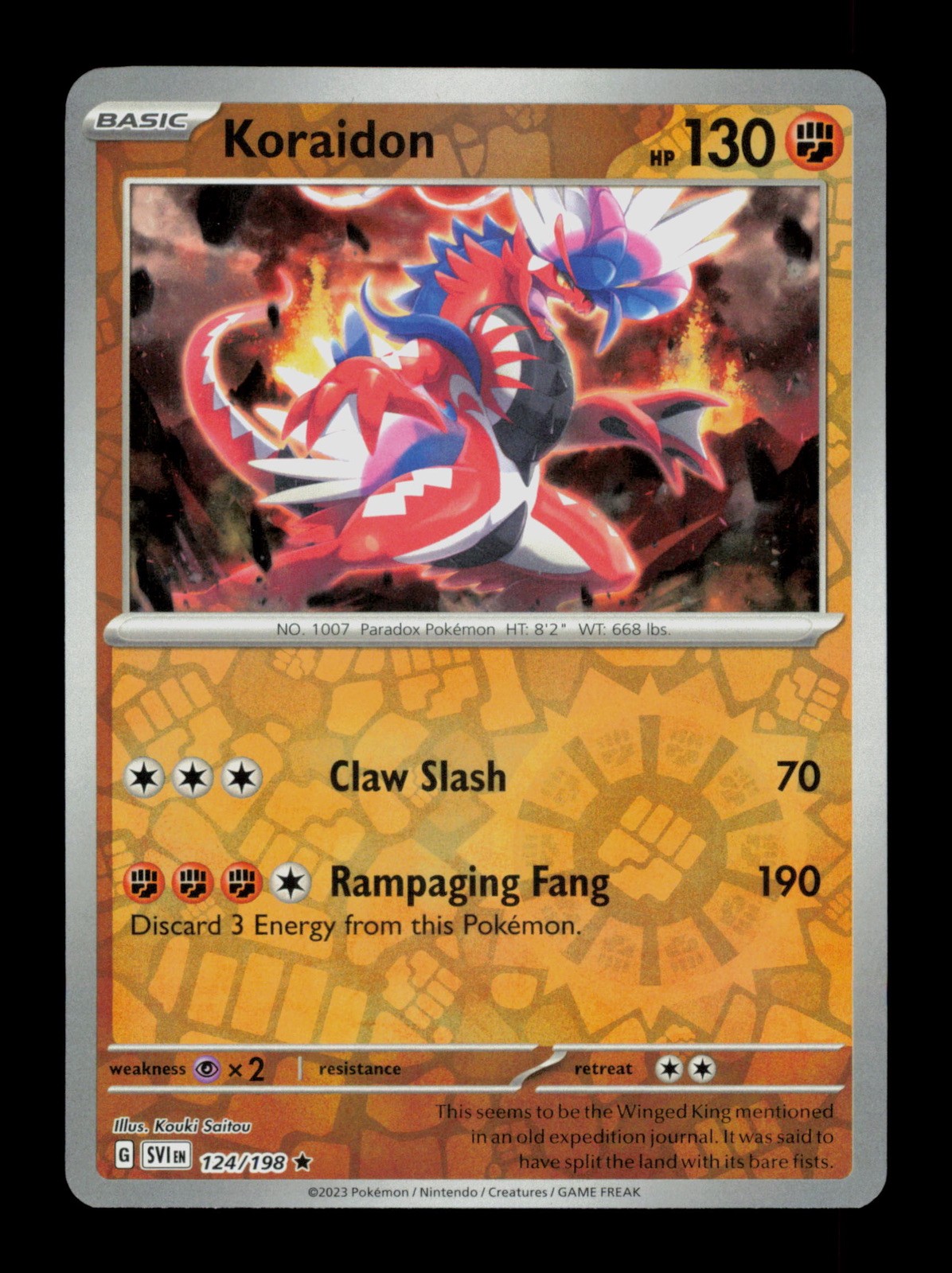 Koraidon 124/198 Pokemon Holo Scarlet&Violet Trading Card TCG