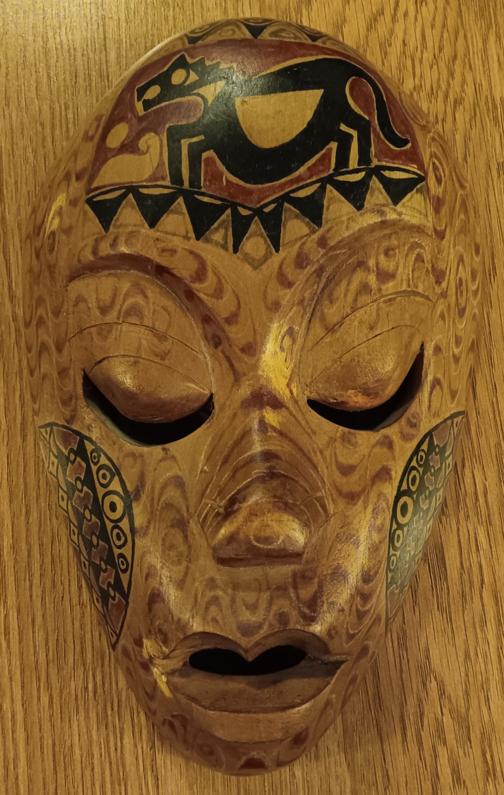 Hand Carved Wooden Tribal Mask Wall Decor – Bohemian Boho Primitive Vintage Folk Hand Carved Wooden Tribal Mask Wall Decor – Bohemian Boho Primitive Vintage Folk