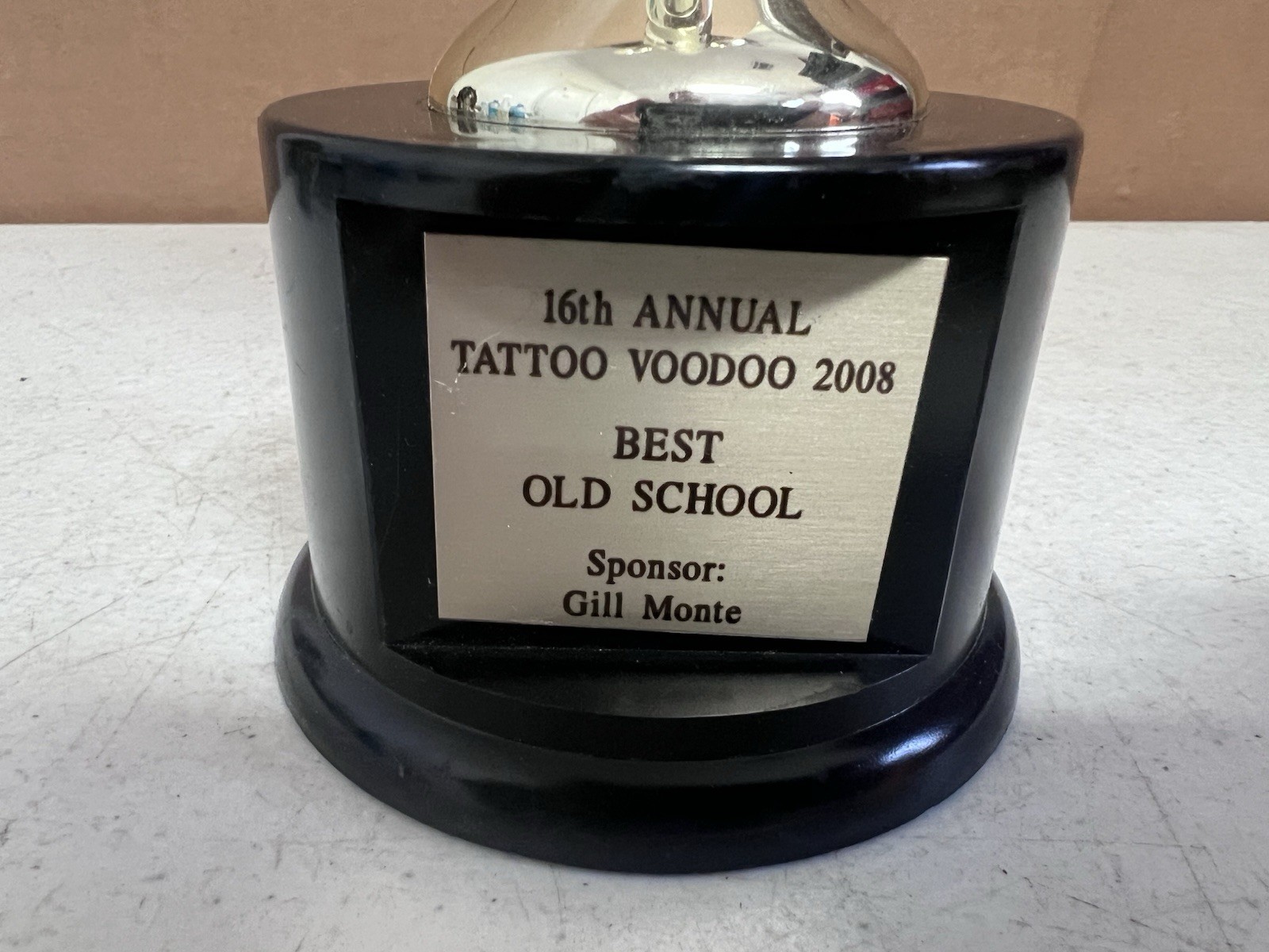 2008 Tattoo VooDoo Expo Best Old School Trophy 16th Annual Tattoo Award