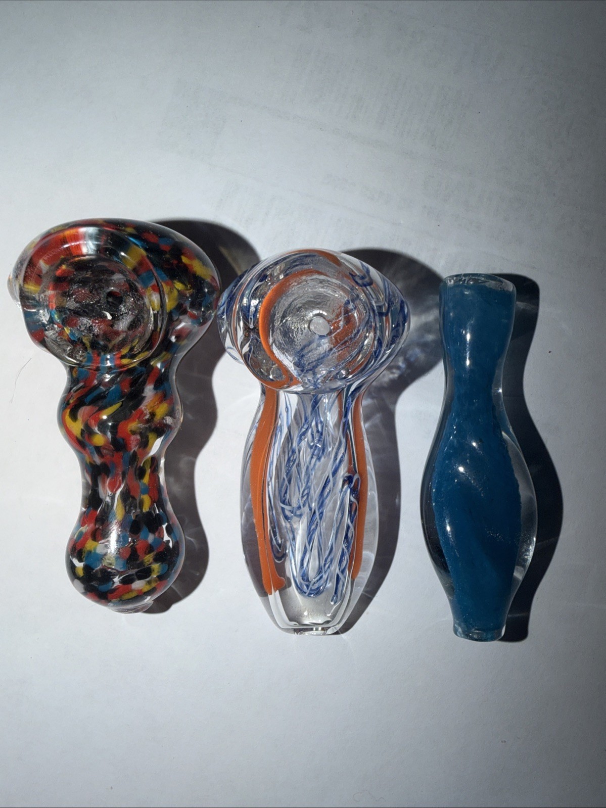 LOT X 3 TOBACCO COLLCTABLE SMOKING PIPE NEW 2.75” Multi Color 