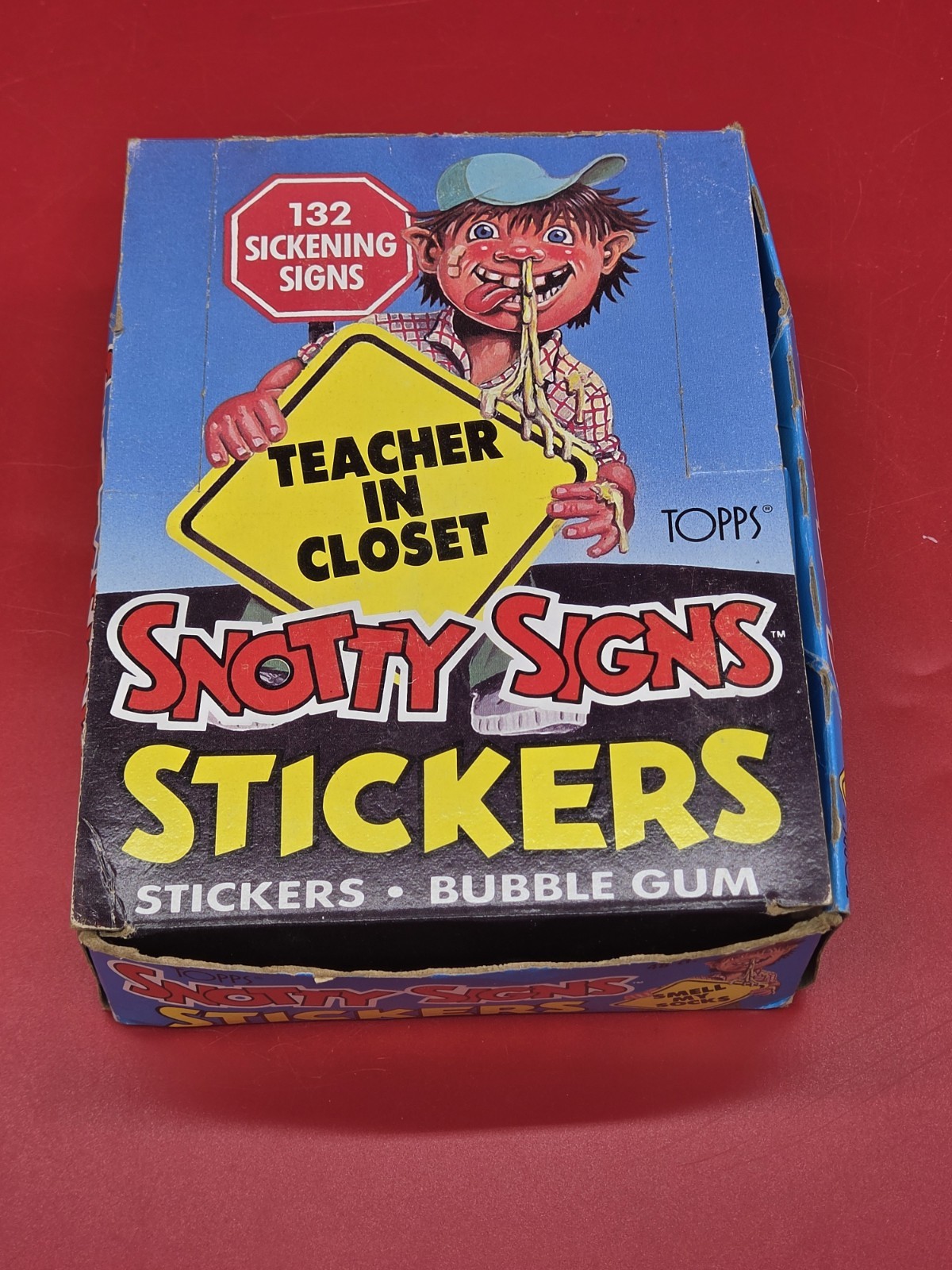 1986 Topps Snotty Signs Stickers Box Of 47 Packs